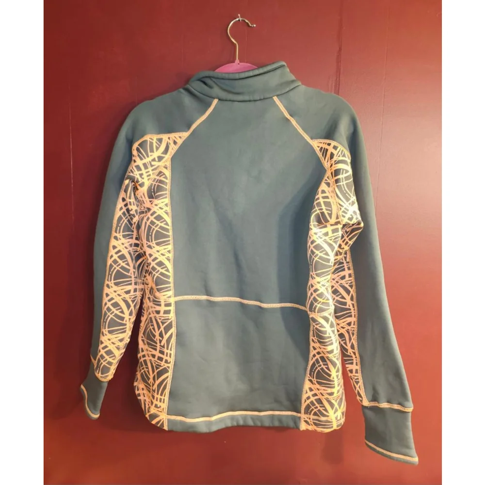 Women's Avalanche Gray & Peach Quarter-Zip Sweatshirt L - Picture 5 of 5